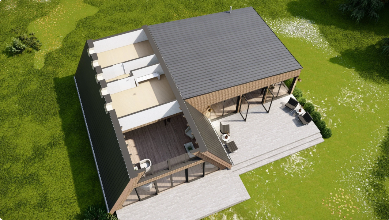 Proiect A Frame - PDF si DWG - 12 x 16 M