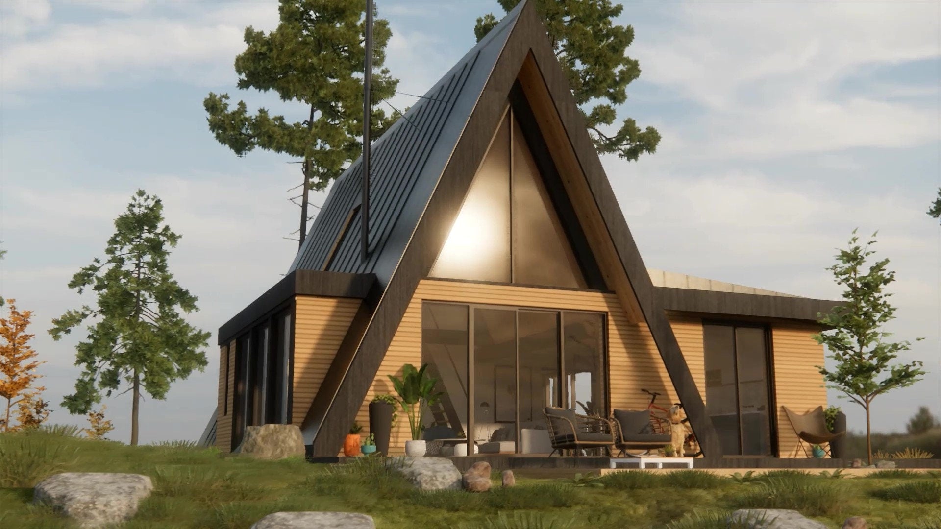 Proiect A Frame - 2 dormitoare