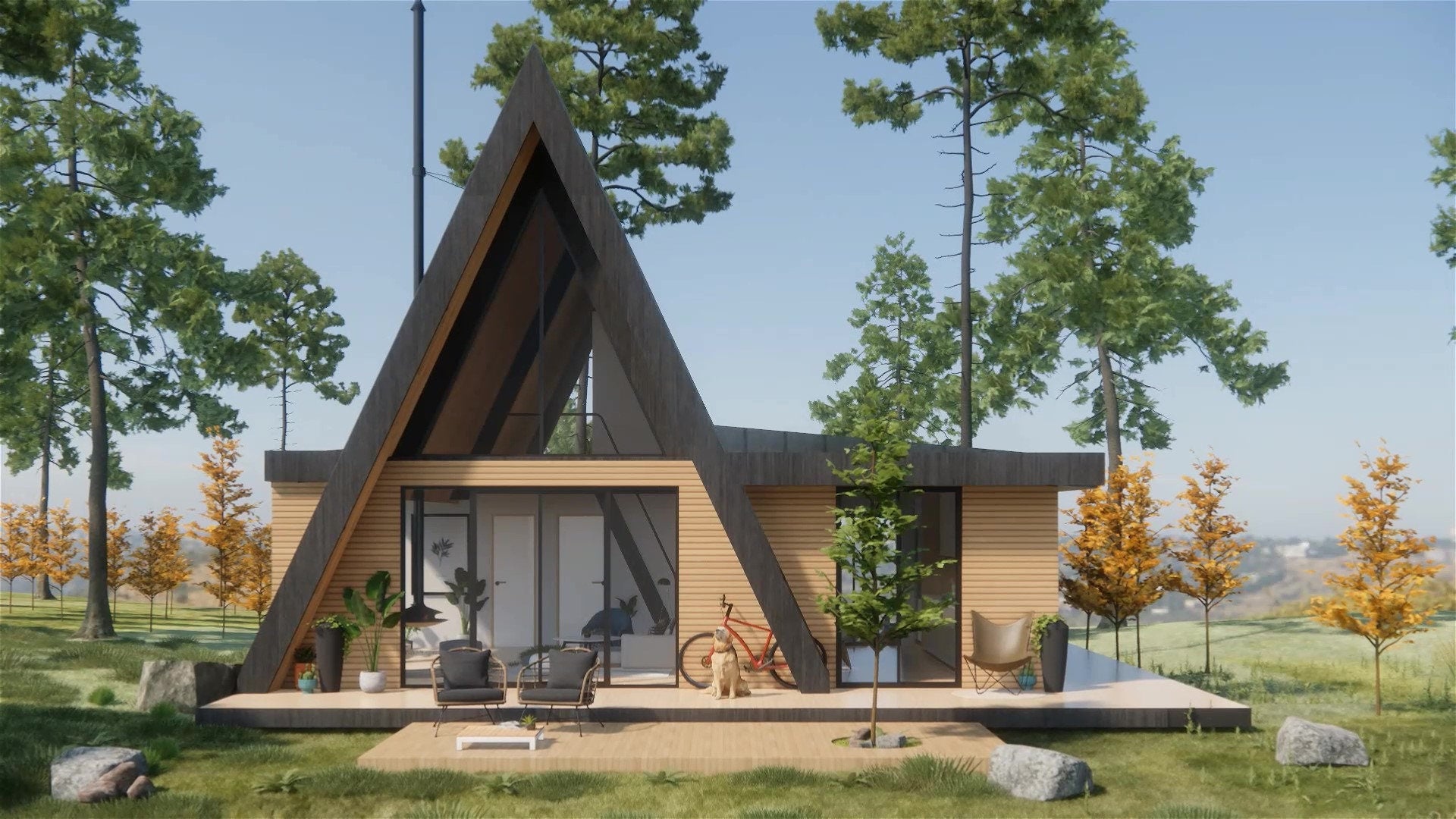 Proiect A Frame - 2 dormitoare