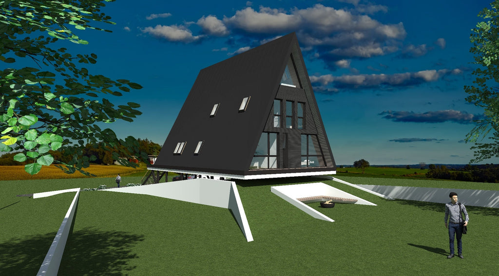 Proiect A Frame -9.26m x 16.6m- plan Arhitectura si Structura  (PDF)