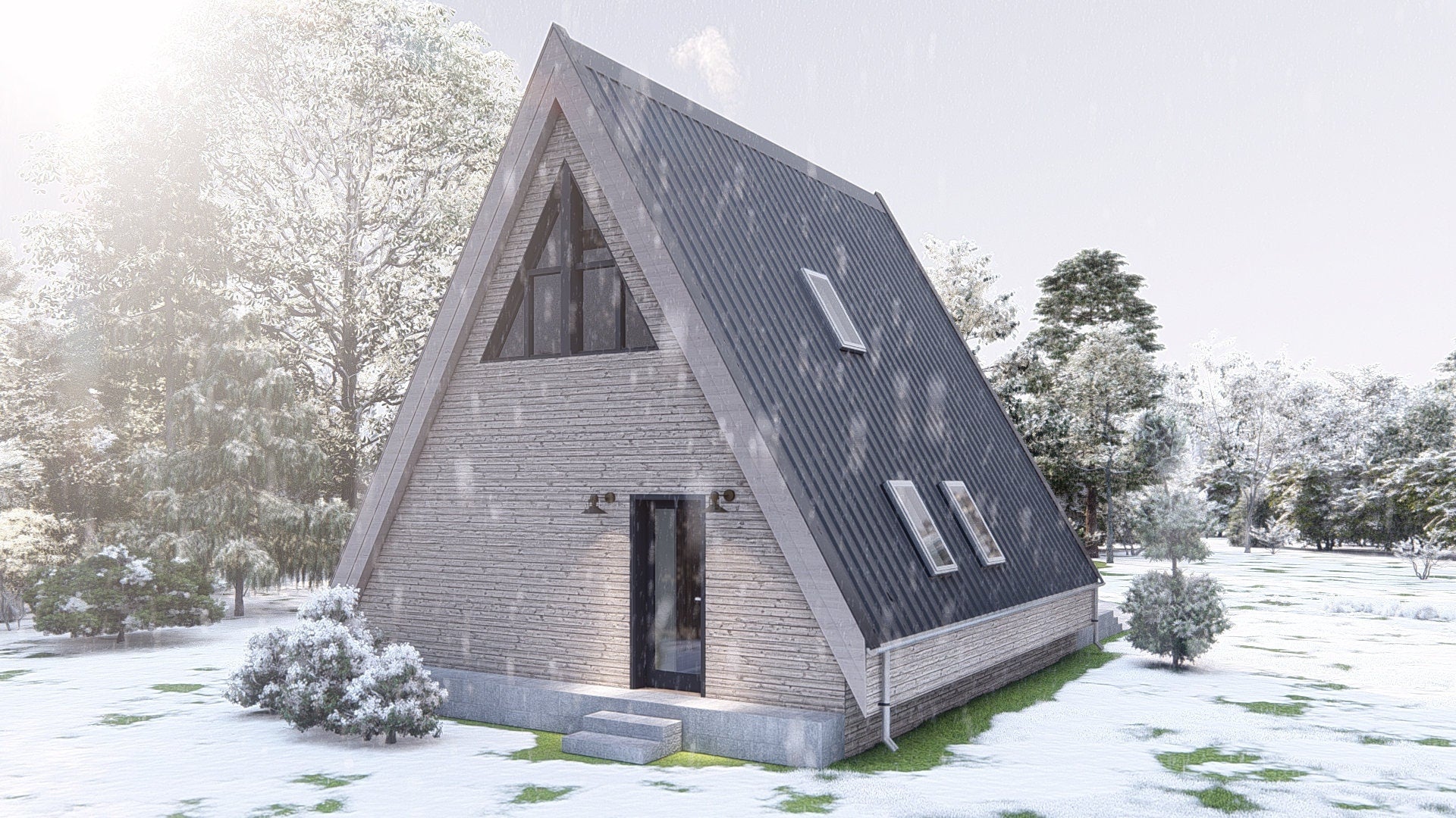 Proiect A Frame  – 7x8.5 Meter- proiect Arhitectura