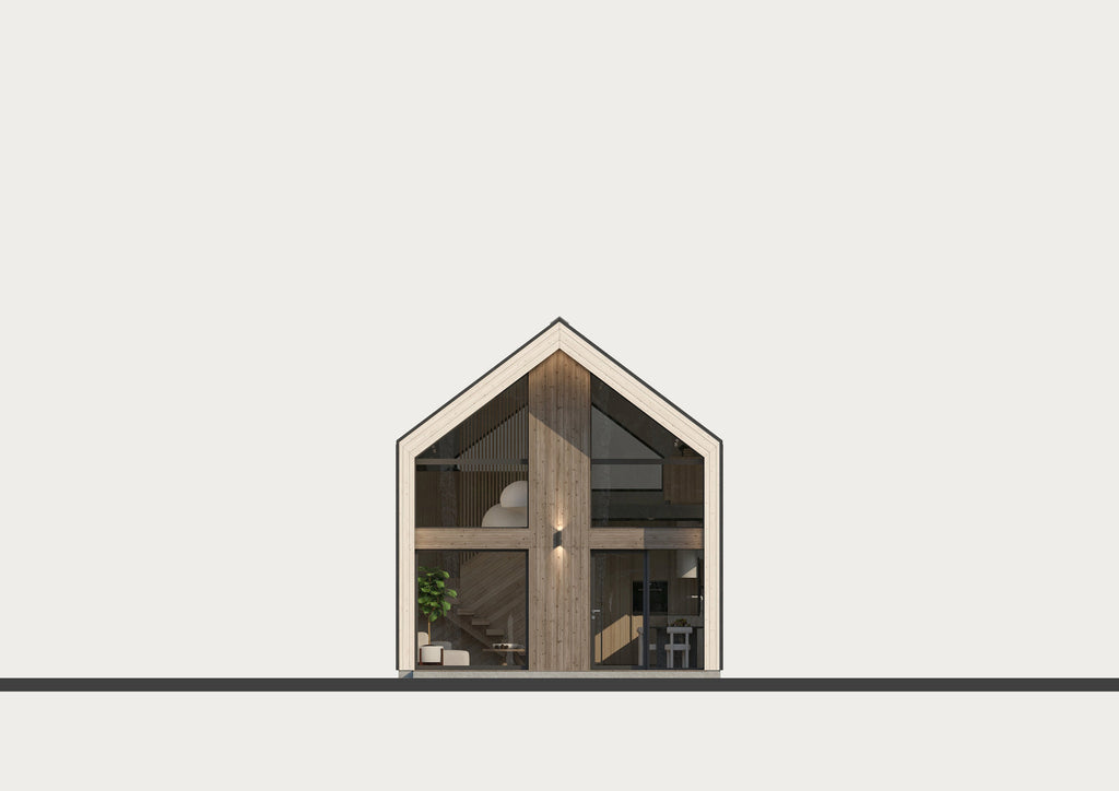 Proiect Barn House -5.5 x 9.7 meters -Plan Arhitectura