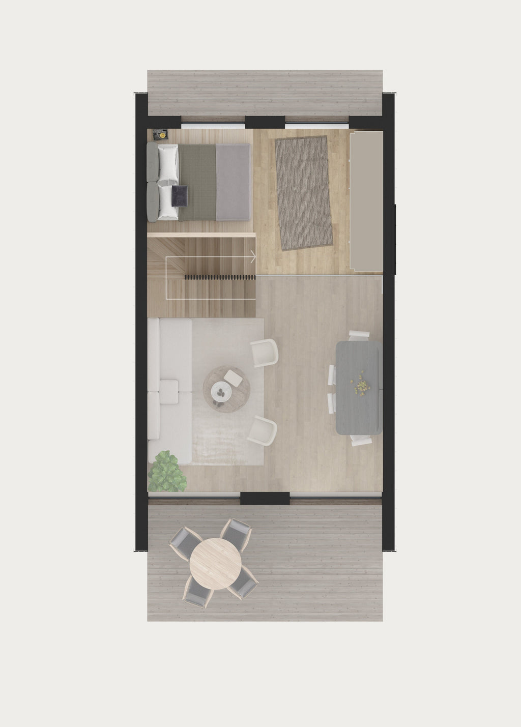 Proiect Barn House -5.5 x 9.7 meters -Plan Arhitectura