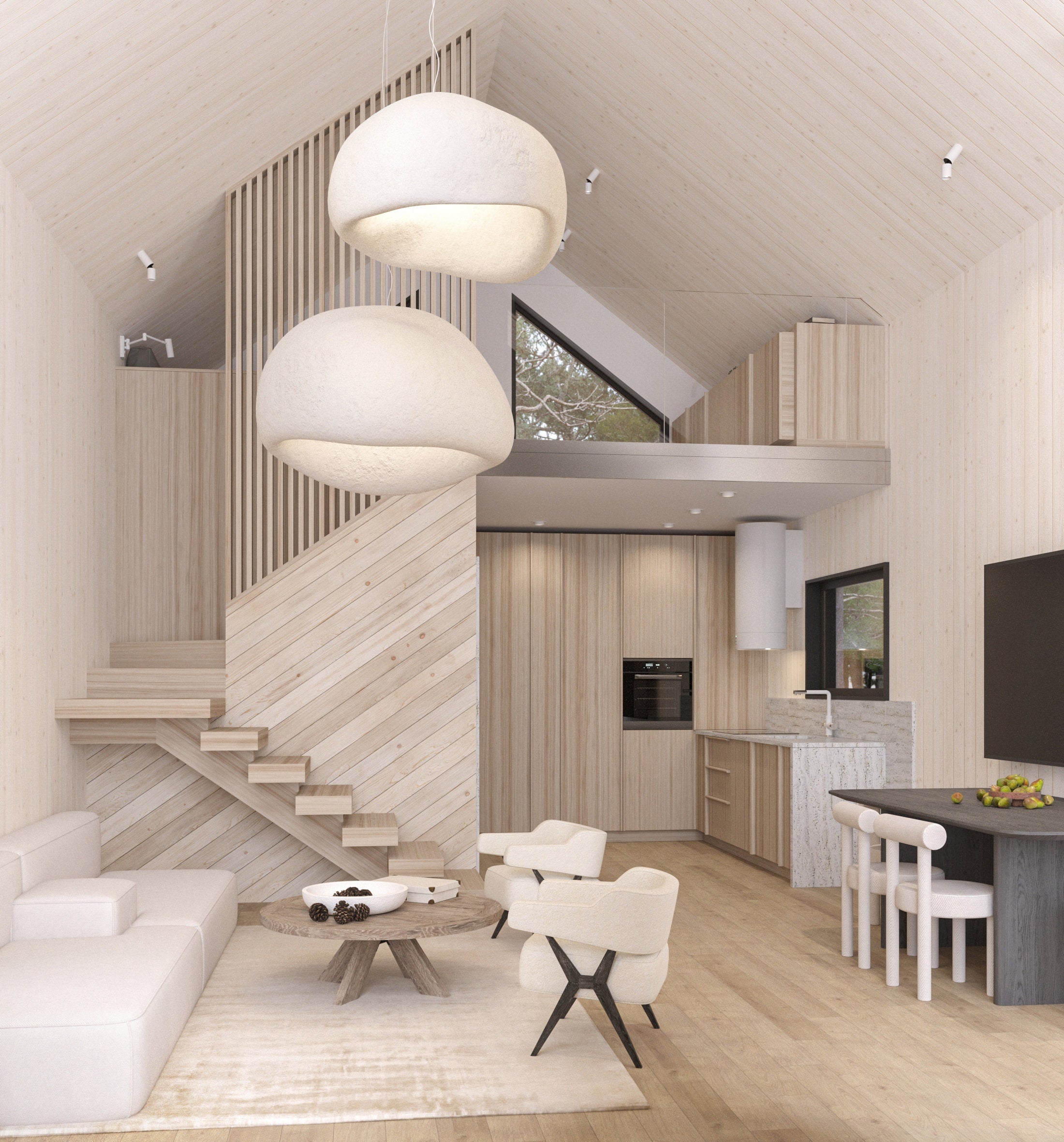 Proiect Barn House -5.5 x 9.7 meters -Plan Arhitectura