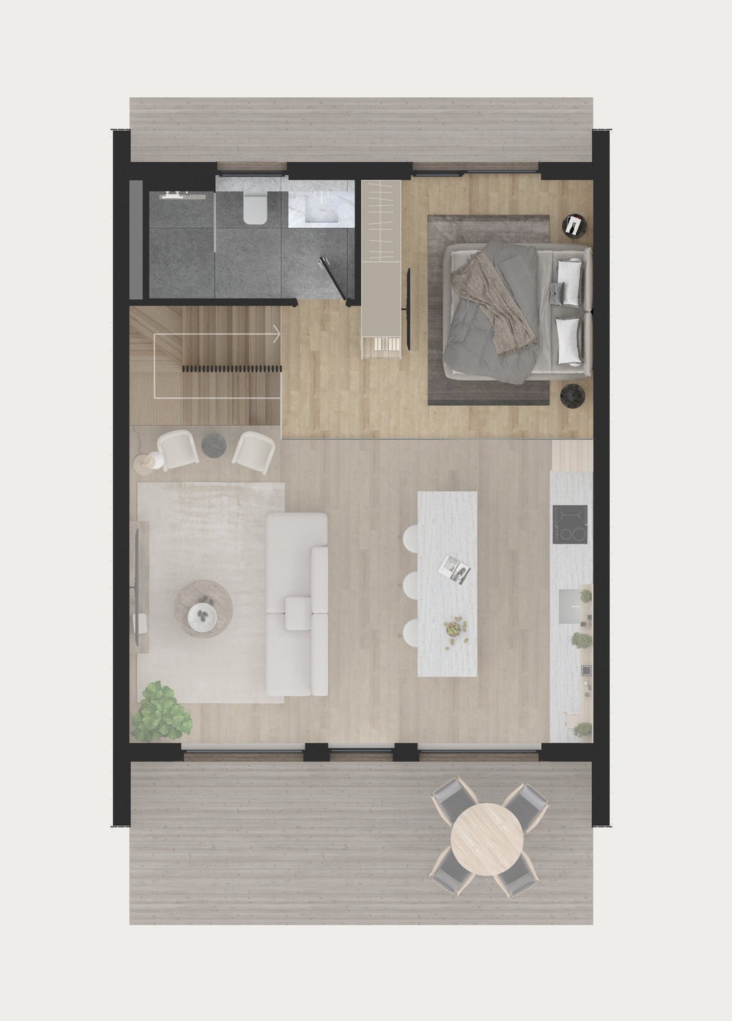 Proiect Barn House-7.5m x 10.5m- Plan Arhitectura