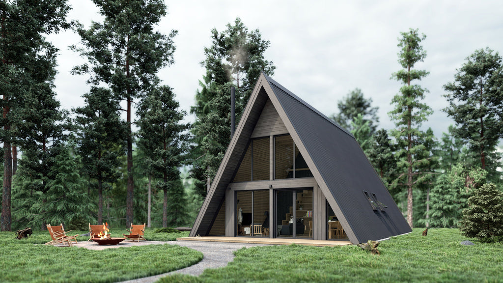 Proiect A Frame  – Plan arhitectura si structura - 8.45x13.65m