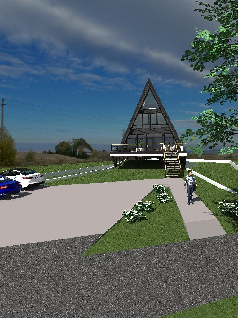 Proiect A Frame -9.26m x 16.6m- plan Arhitectura si Structura  (PDF)