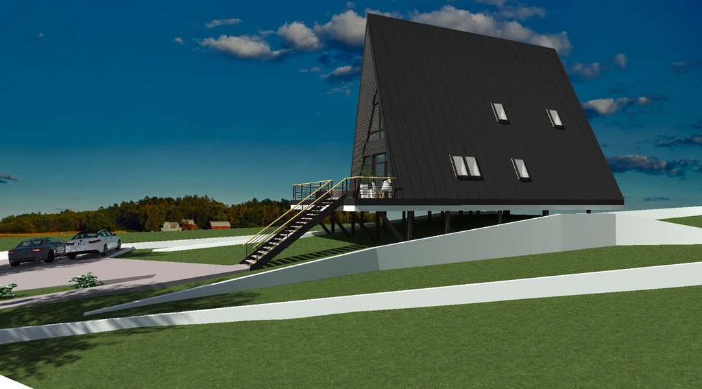 Proiect A Frame -9.26m x 16.6m- plan Arhitectura si Structura  (PDF)