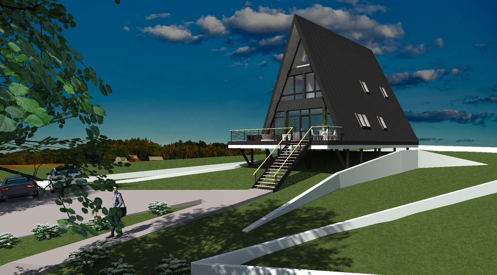 Proiect A Frame -9.26m x 16.6m- plan Arhitectura si Structura  (PDF)