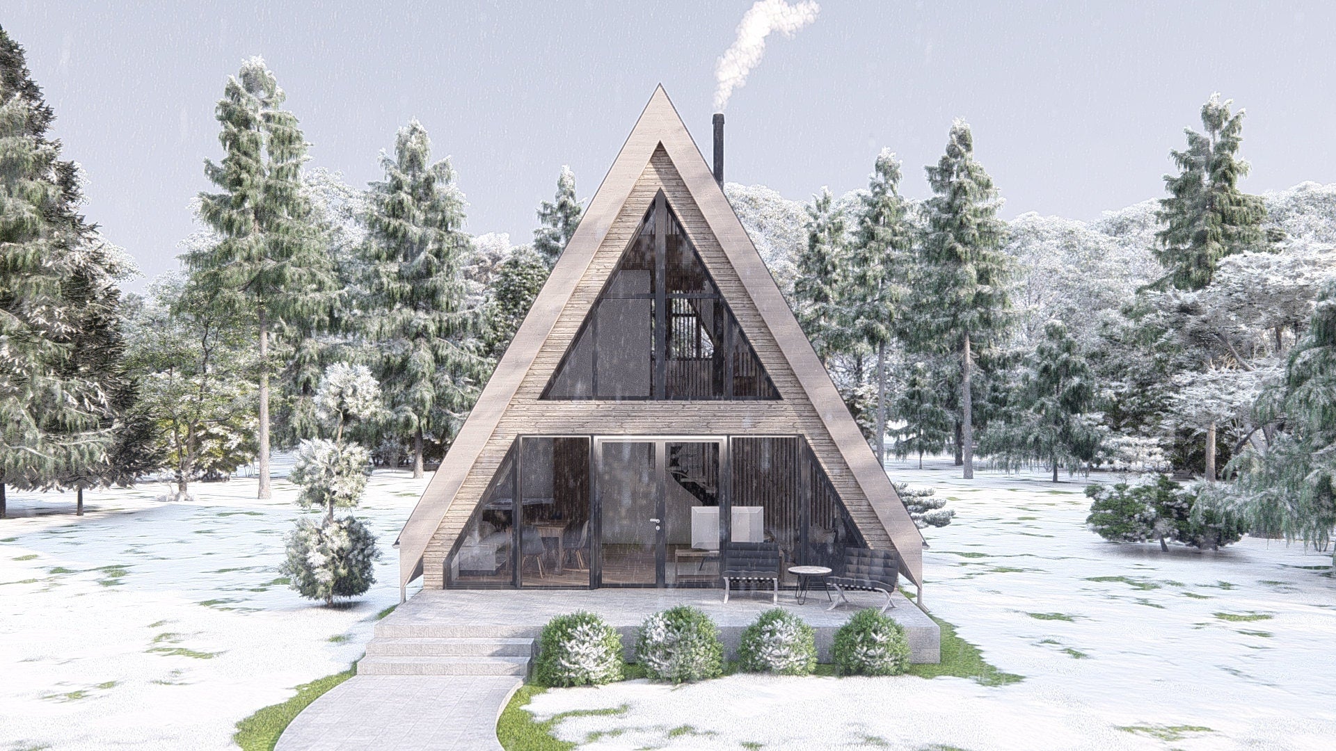 Proiect A Frame  – 7x8.5 Meter- proiect Arhitectura