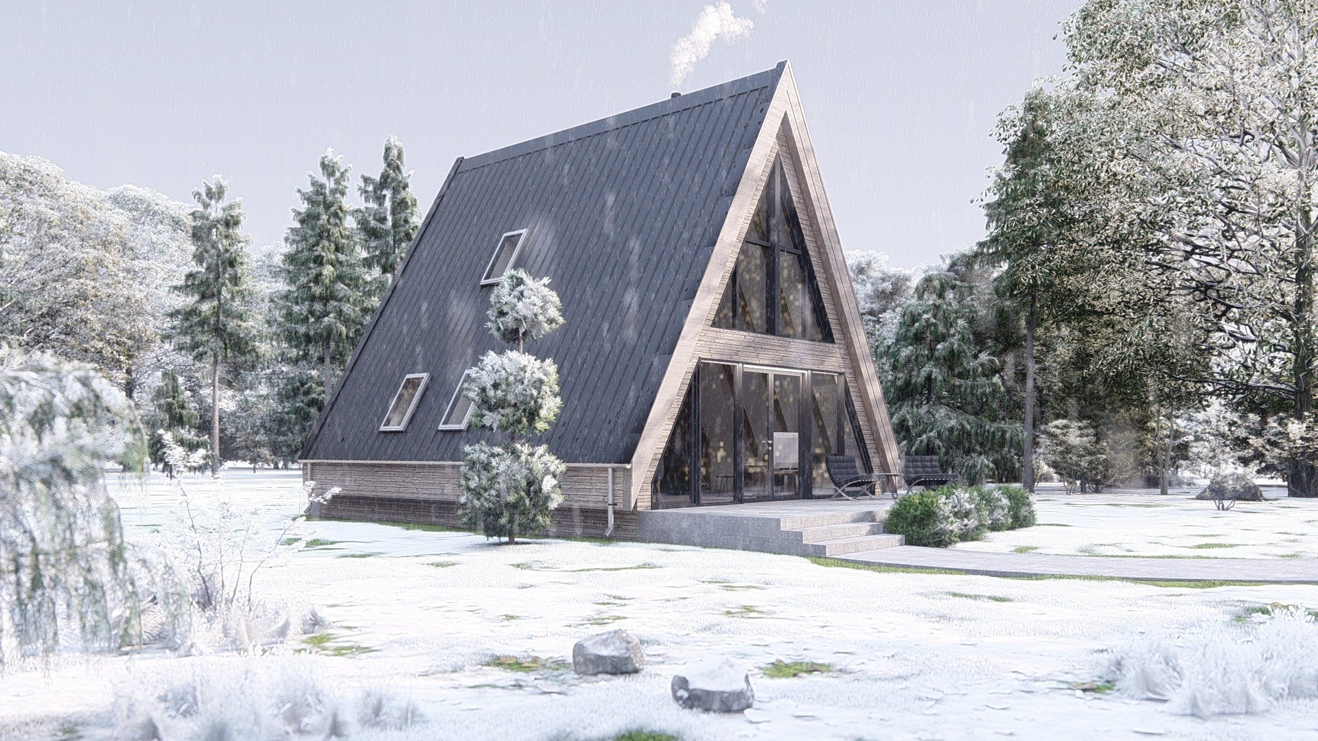 Proiect A Frame  – 7x8.5 Meter- proiect Arhitectura