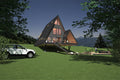 Proiect A Frame – 10x14m - Plan Arhitectura - (4 Dormitoare) (PDF, DWG)
