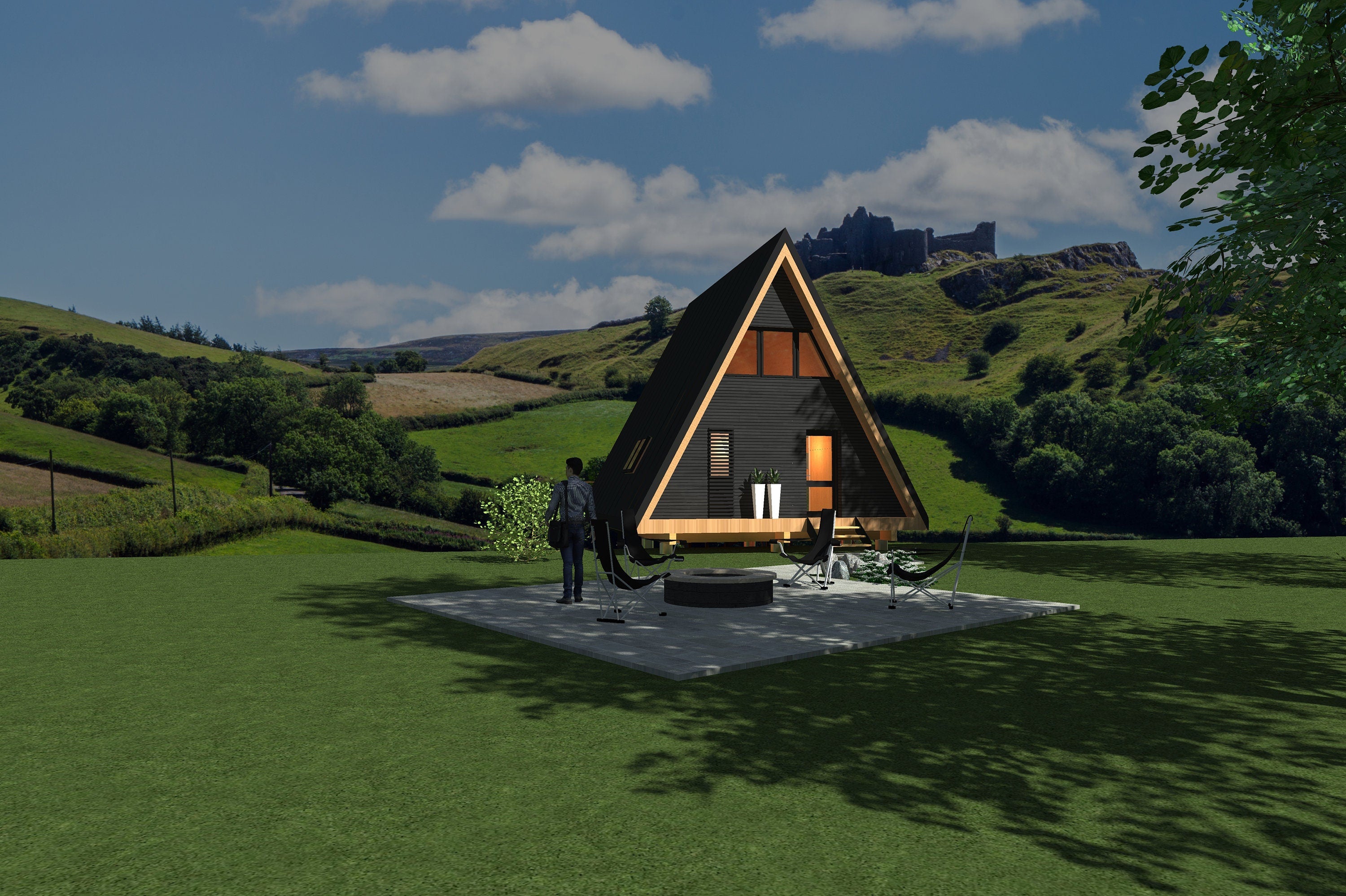 Proiect A Frame  – Modern Timber Frame Design (DWG, PDF)