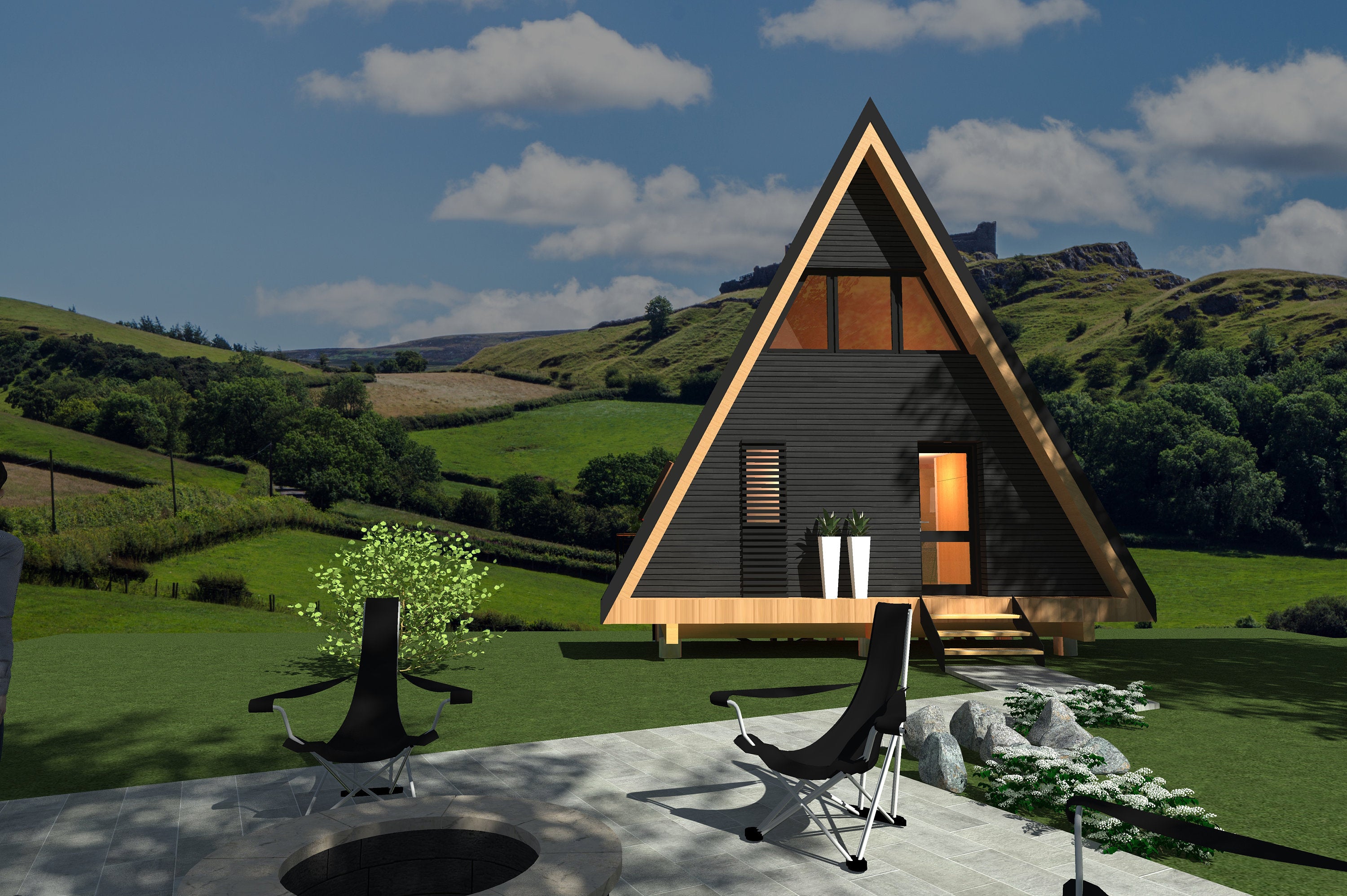 Proiect A Frame  – Modern Timber Frame Design (DWG, PDF)