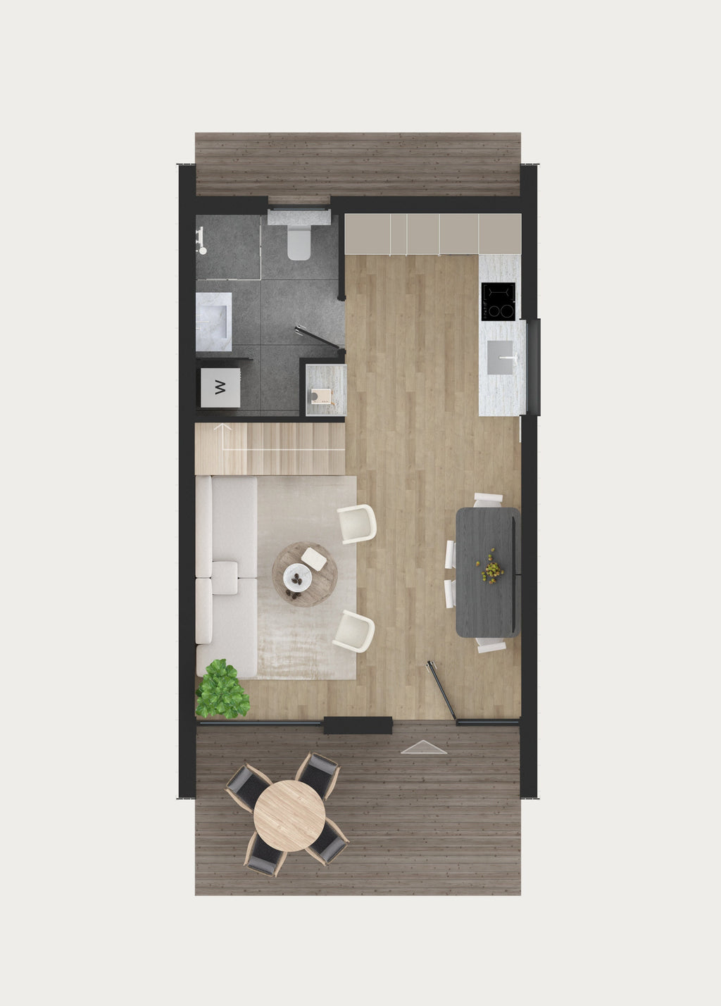 Proiect Barn House -5.5 x 9.7 meters -Plan Arhitectura
