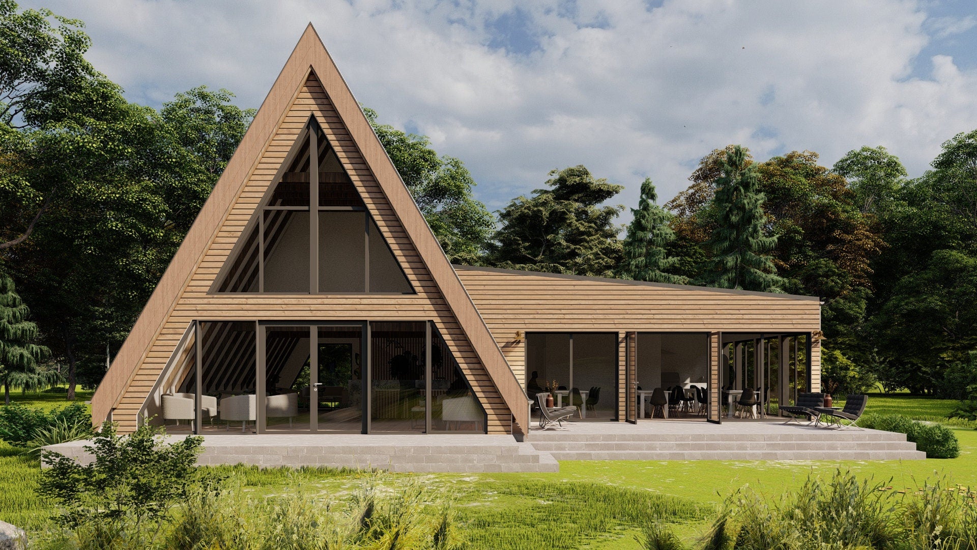 Proiect A Frame - PDF si DWG - 12 x 16 M