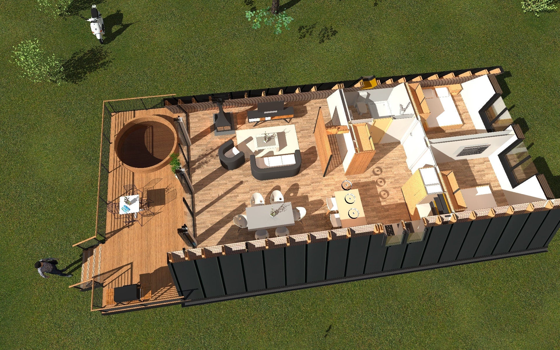 Proiect A Frame  – 3 Dormitoare , 8.2x14m (PDF)