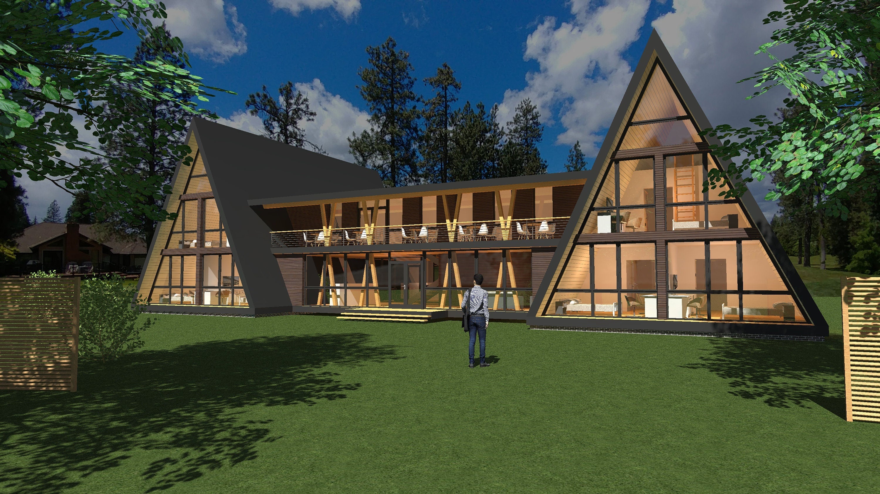 Proiect A Frame - 12 dormitoare si restaurant