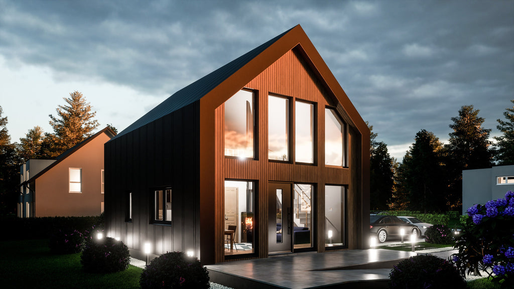 Proiect Casa tip Scandinav - planuri arhitecturale
