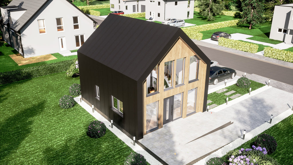 Proiect Casa tip Scandinav - planuri arhitecturale