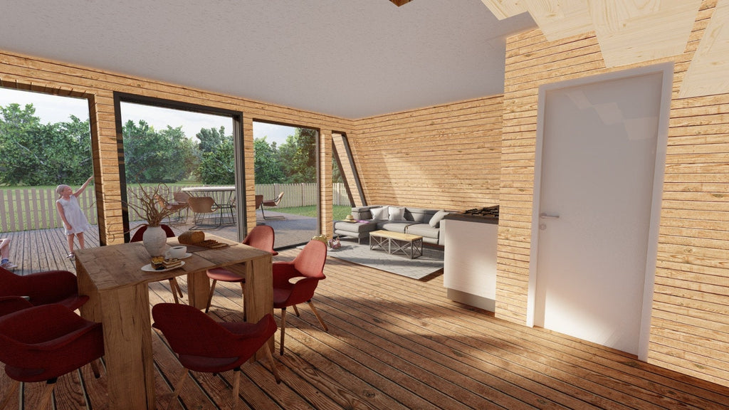 Proiect A Frame Duplex  - 17 X 11 m  - Planuri Arhitectura