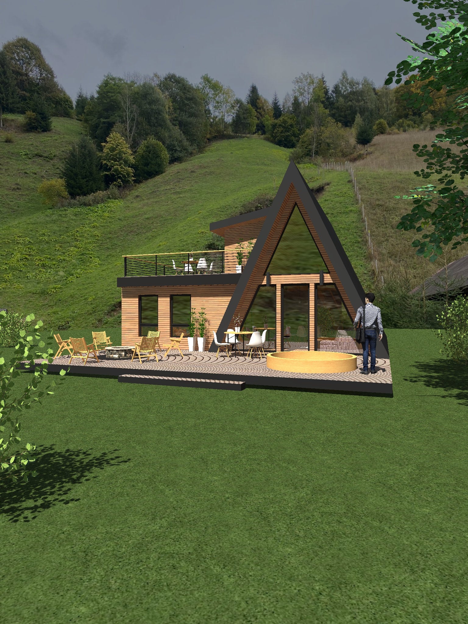 Proiect A frame  - Proiecte Arhitectura