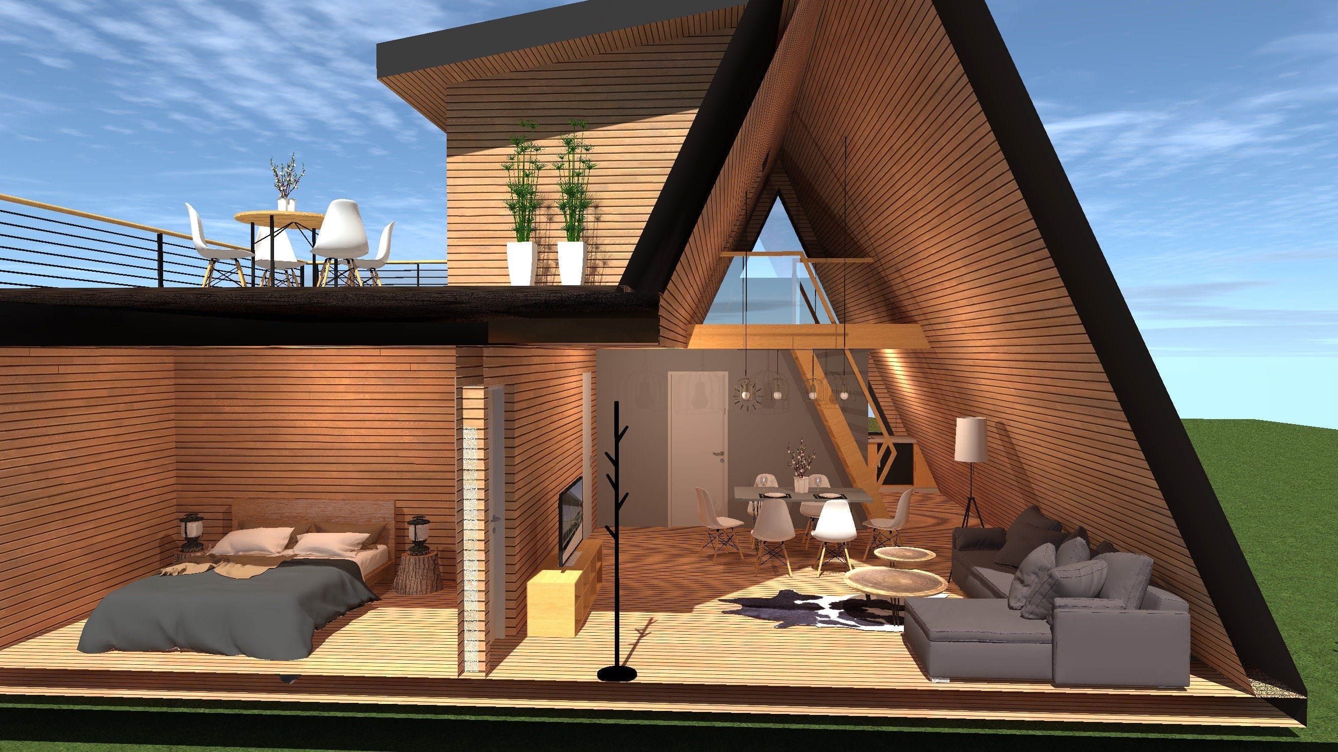 Proiect A frame  - Proiecte Arhitectura