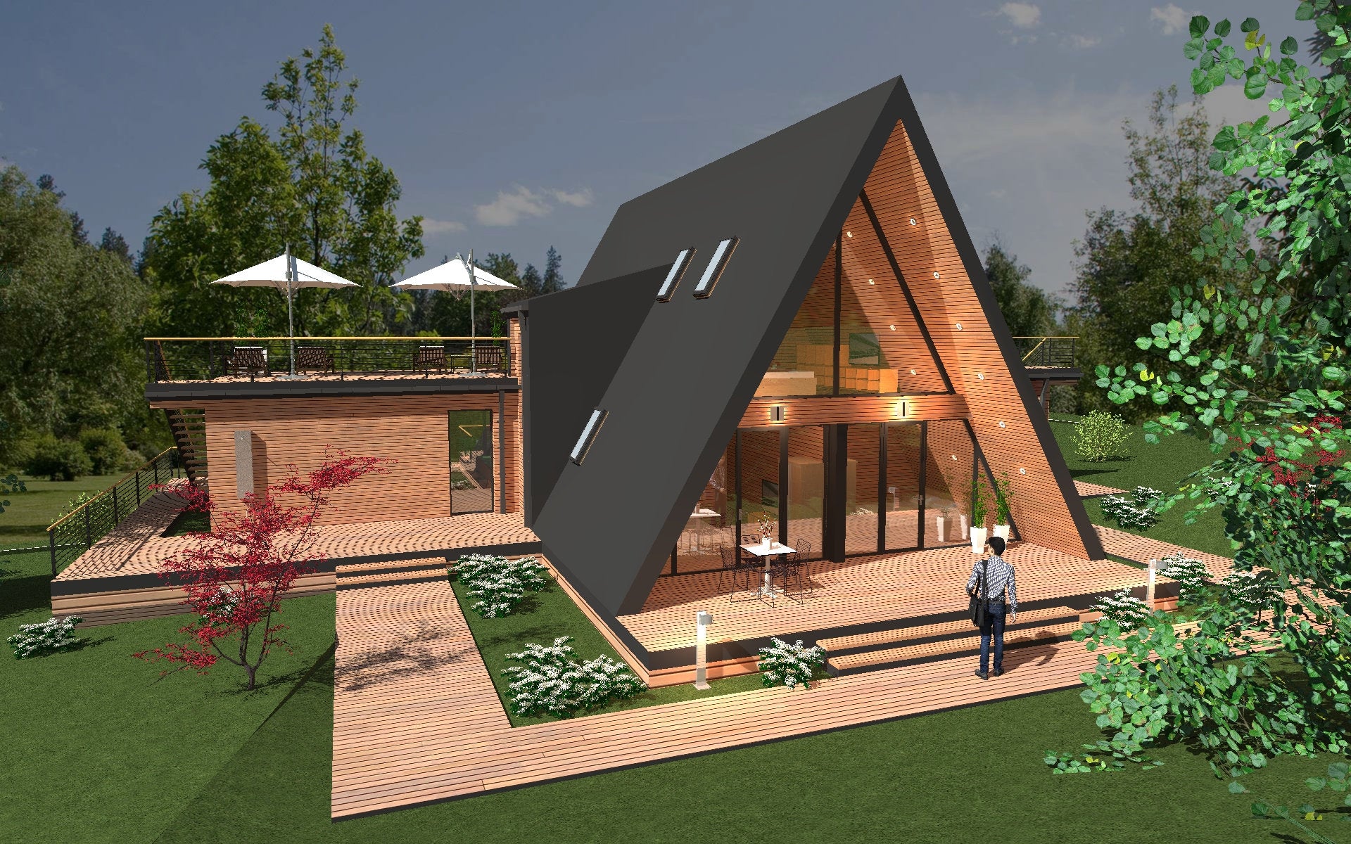 Proiect A Frame  - proiect Arhitectura - 22m x 15m