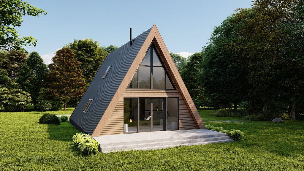 Proiect A Frame – 8x12m -Plan Arhitectura, Structura, Lista materiale