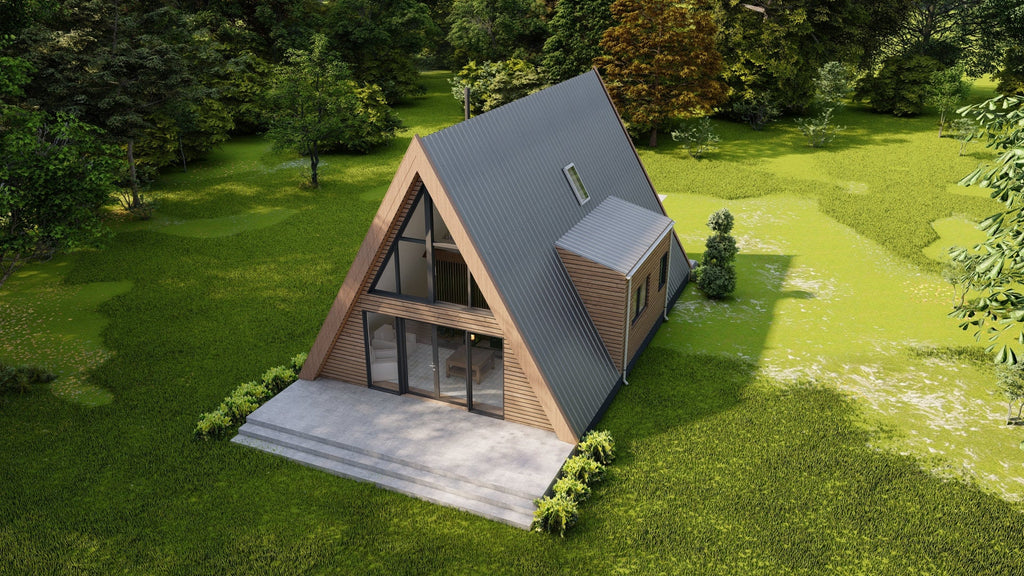 Proiect A Frame – 8x12m -Plan Arhitectura, Structura, Lista materiale