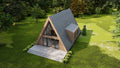 Proiect A Frame – 8x12m -Plan Arhitectura, Structura, Lista materiale
