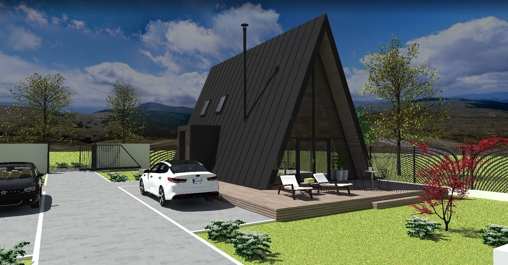 Proiect A Frame  – Timber Frame - Proiect Arhitectura (6.25 x 11m)