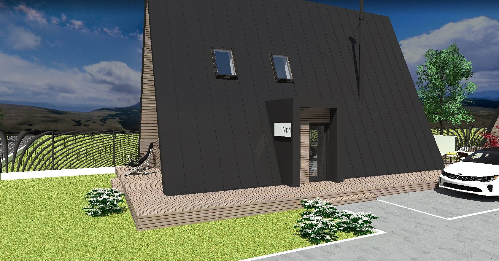 Proiect A Frame  – Timber Frame - Proiect Arhitectura (6.25 x 11m)