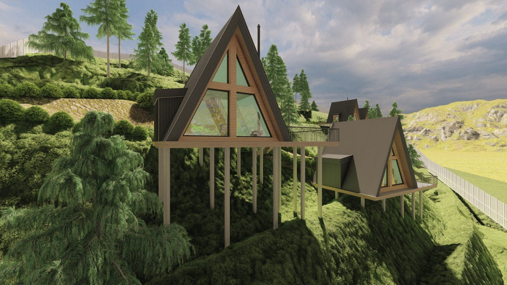 Proiect A frame 7 x 6.5m - plan Arhitectura