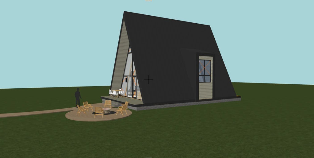 Proiect A-Frame 8x12m – Timber Frame - Detalii arhitectura si structura