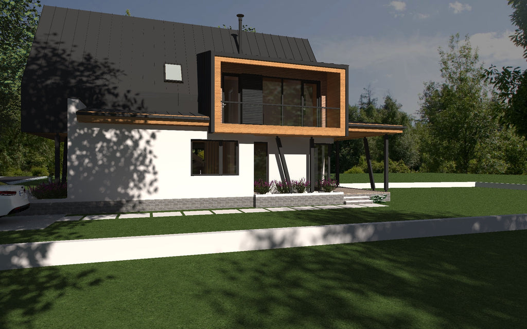 Proiect casa individuala -  8 x 12.30 meters