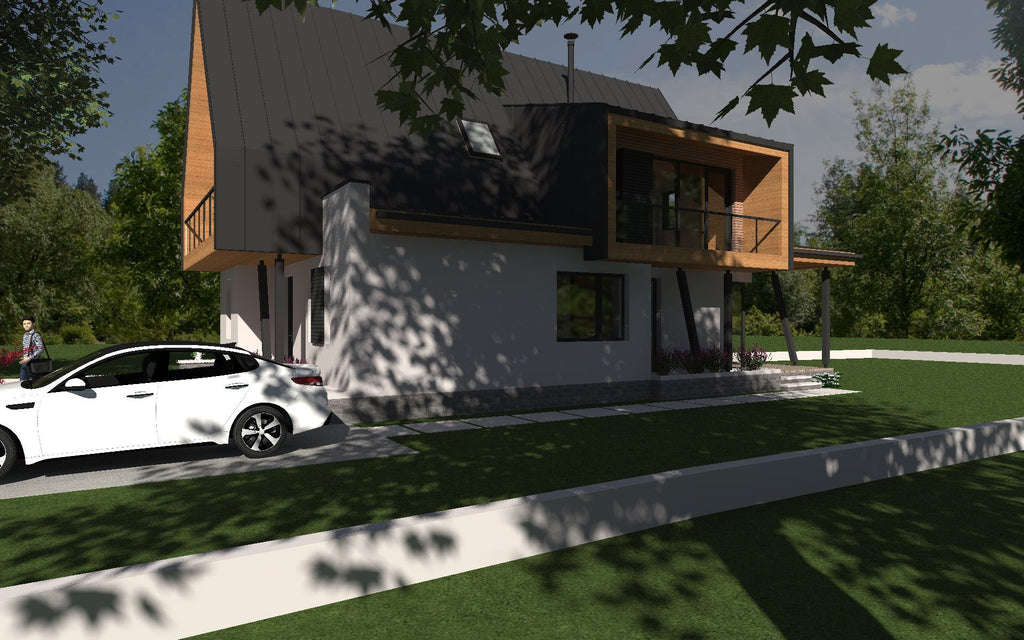 Proiect casa individuala -  8 x 12.30 meters