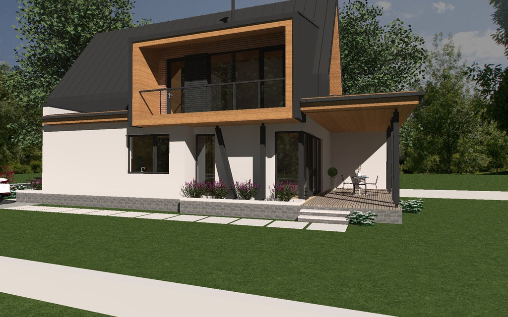 Proiect casa individuala -  8 x 12.30 meters