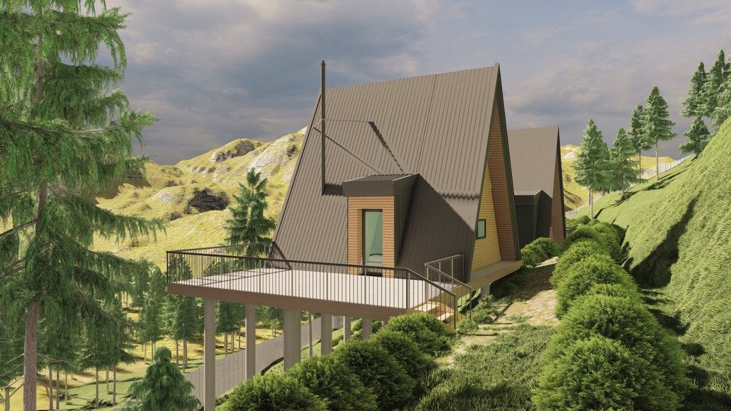 Proiect A frame 7 x 6.5m - plan Arhitectura