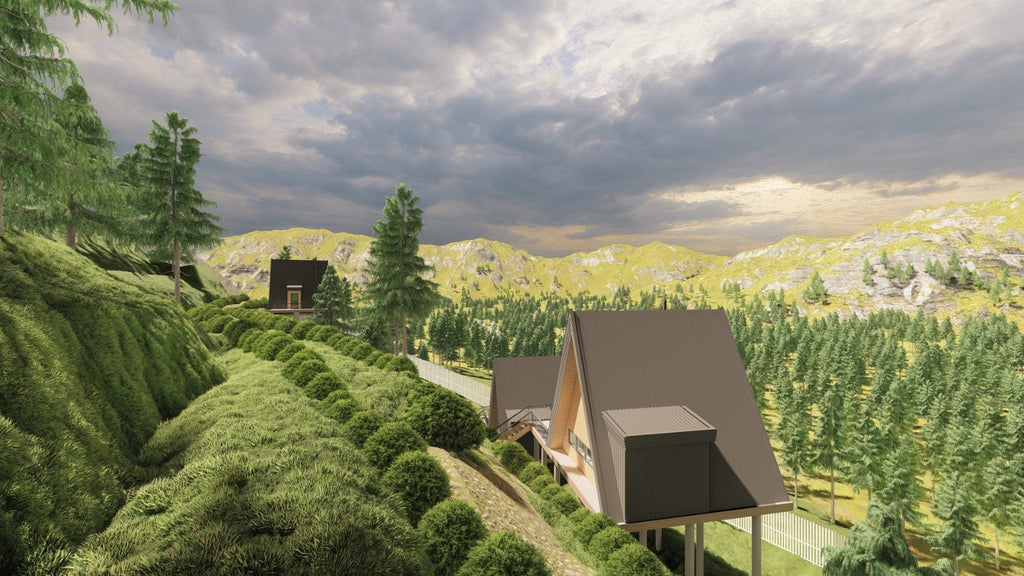 Proiect A frame 7 x 6.5m - plan Arhitectura