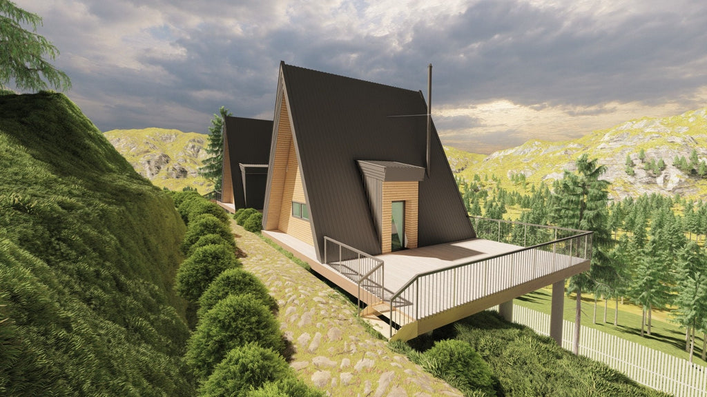 Proiect A frame 7 x 6.5m - plan Arhitectura