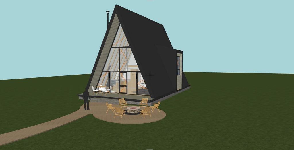 Proiect A-Frame 8x12m – Timber Frame - Detalii arhitectura si structura