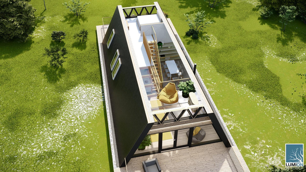 PROIECT CASA A FRAME -  97MP utili  - 7.39 x 14.26- pdf + dwg files