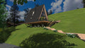 Modern A-Frame House Plans: 80 sqm Luxury Cabin, Tiny Home Construction (PDF, DWG)