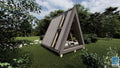 Tiny A-Frame Cabin Plan Compact Guest House or Garden Office
