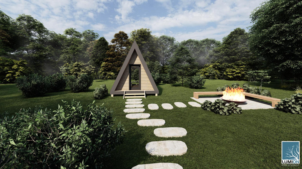 Tiny A-Frame Cabin Plan Compact Guest House or Garden Office