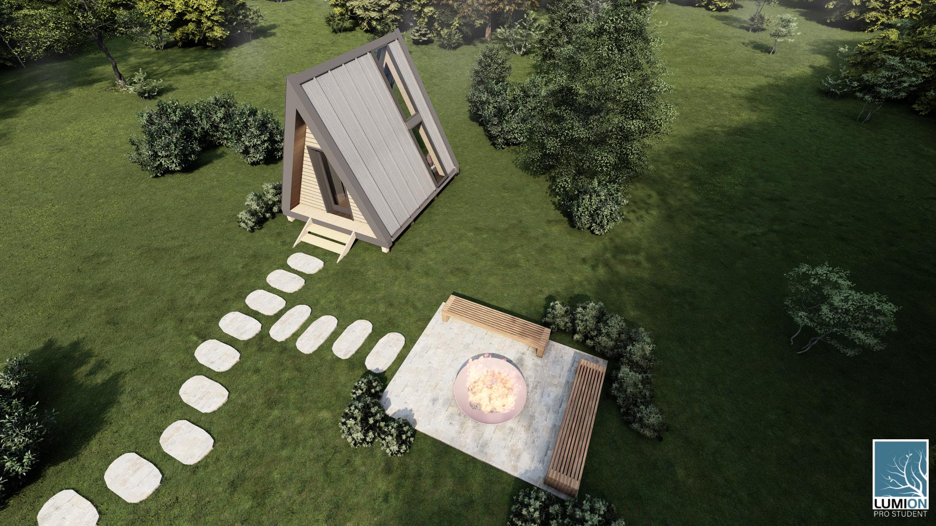 Tiny A-Frame Cabin Plan Compact Guest House or Garden Office