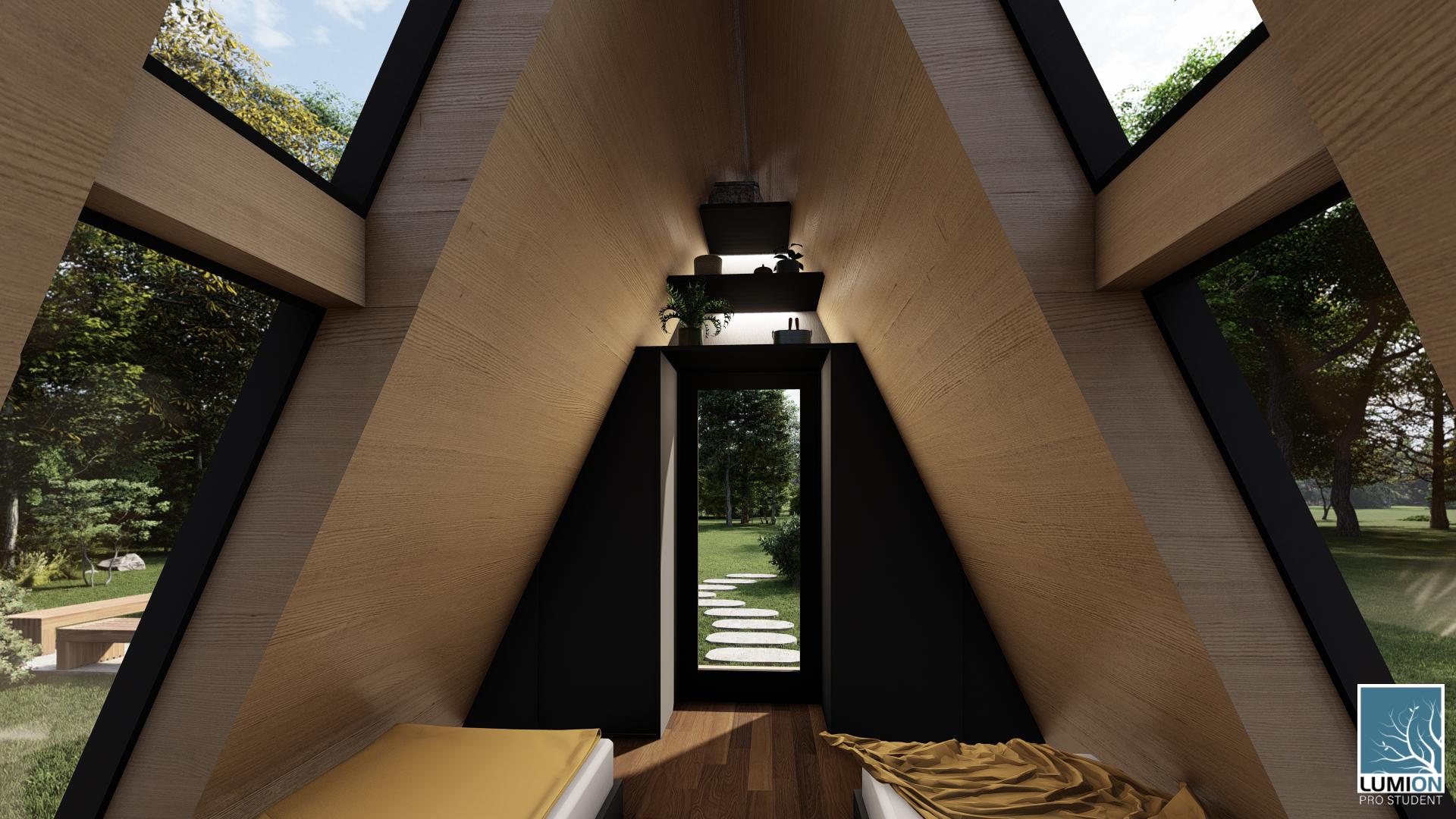 Tiny A-Frame Cabin Plan Compact Guest House or Garden Office