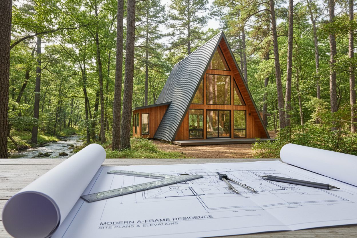 Proiect cu casă A-frame